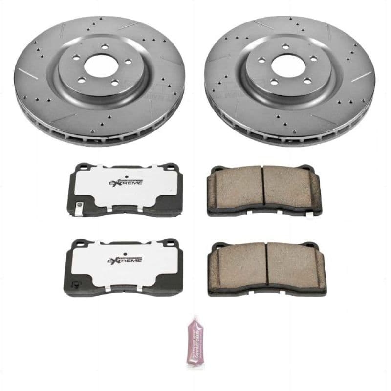 PowerStop Z26 Street Warrior Brake Kit for Muscle Cars Drilled Slotted Rotors...