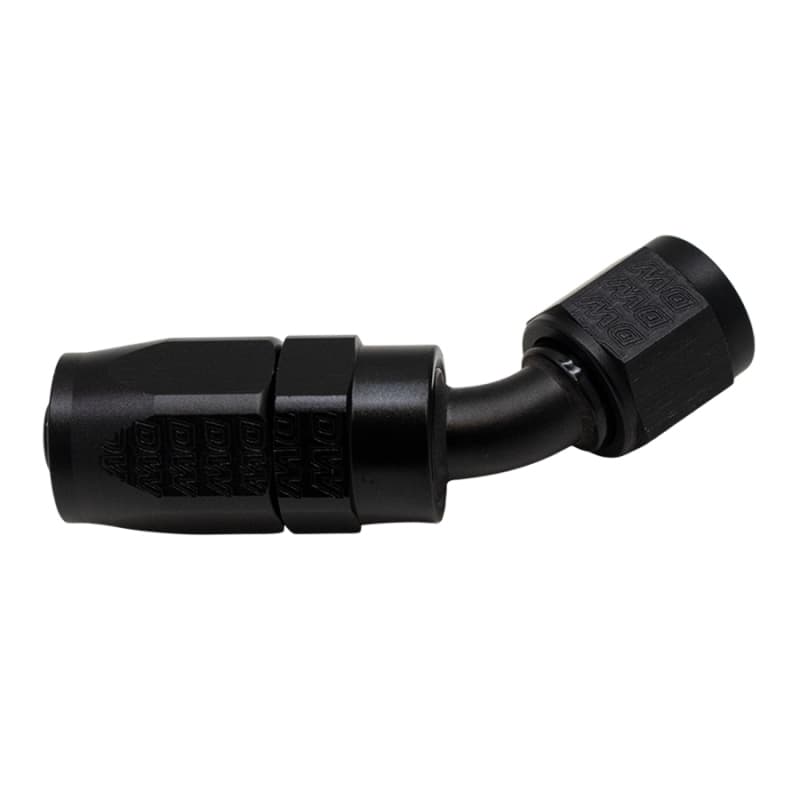 DeatschWerks 6AN Female Swivel 45-Degree Hose End CPE Anodized Matte Black