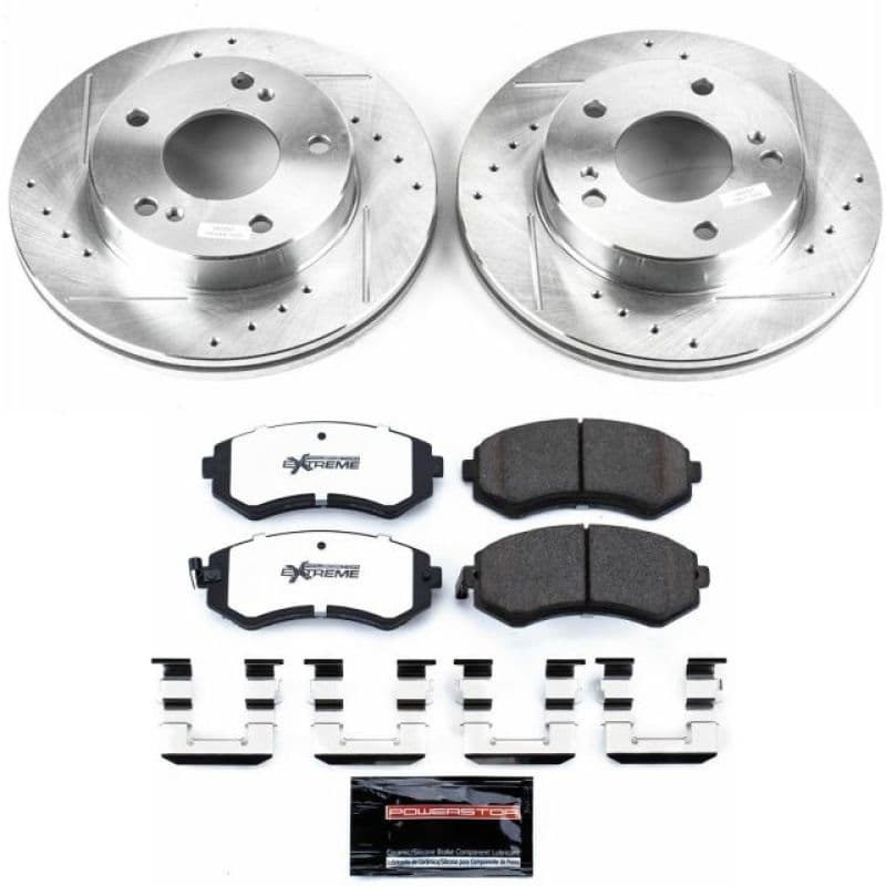 PowerStop Z26 Street Warrior Brake Kit for Muscle Cars Drilled Slotted Rotors...