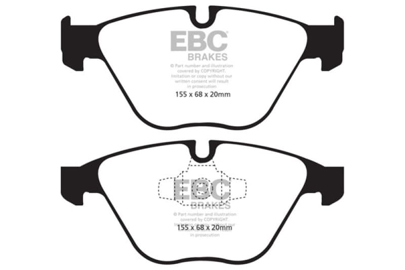 EBC Redstuff Brake Pad Set for Chevy C6 Synthetic Fiber Low Dust