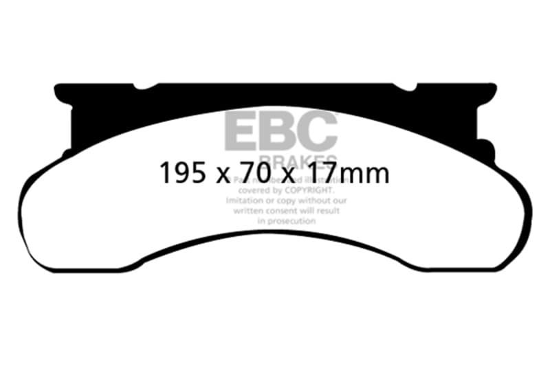 EBC Brake Pad Set for Chevy C6 Yellowstuff High Friction Performance - Image 2