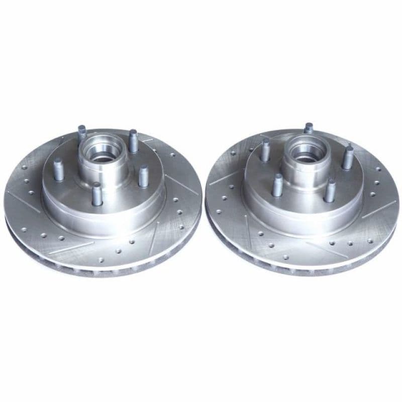 PowerStop Evolution Drilled/Slotted Rotor for OE Fitment Cross-Drilled Slots