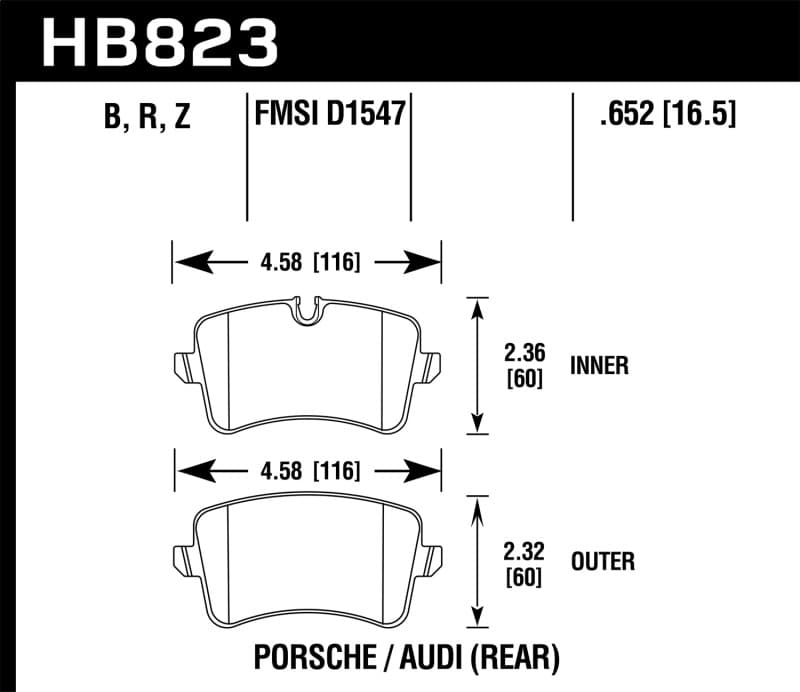 Hawk Performance HPS 5.0 Brake Pad Set for Street Vehicles High Friction Comp...