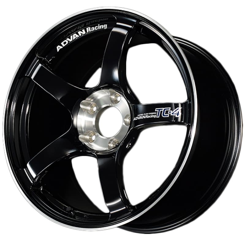 Advan TC4 18x10 +35 5x114.3 Racing Gloss Black Diamond Cut Wheel