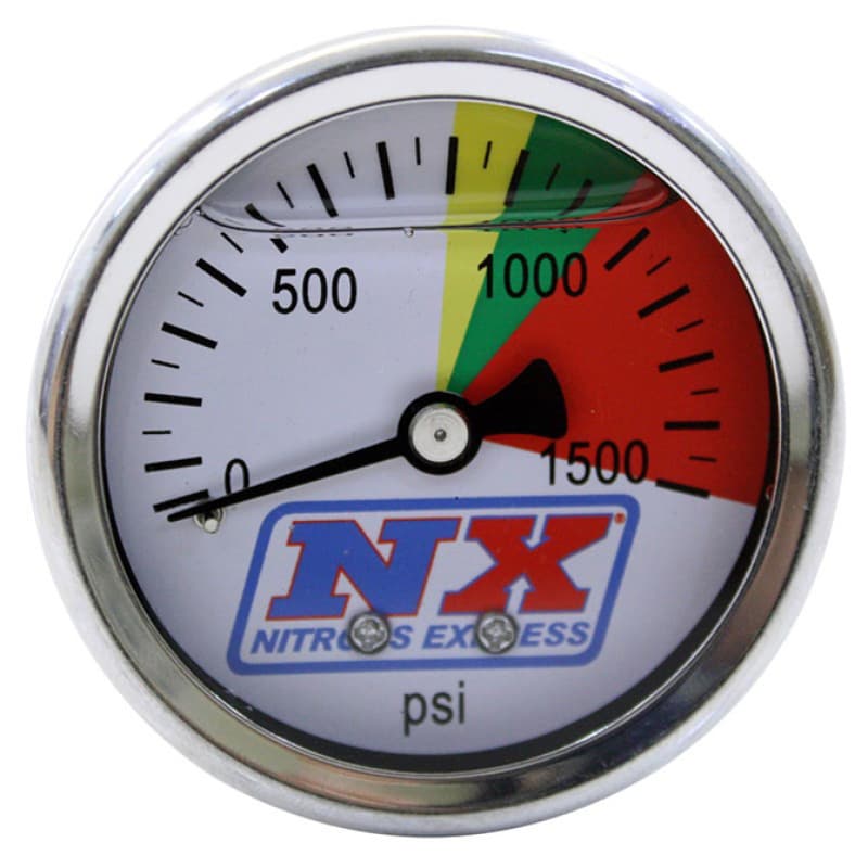 Nitrous Express Nitrous Pressure Gauge 0-1500 PSI Liquid Filled - Image 2