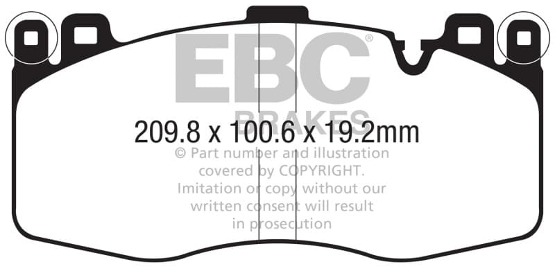 EBC Redstuff Brake Pad Set for High HP Imports Low Dust Ceramic Pads - Image 2