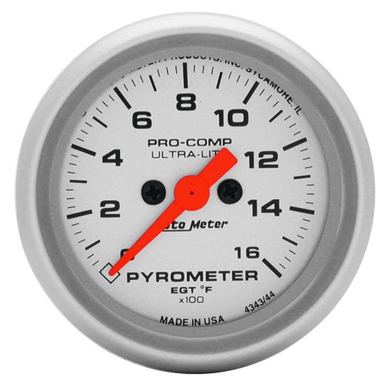 AutoMeter Ultra-Lite Exhaust Gas Temp Gauge with Type K Thermocouple