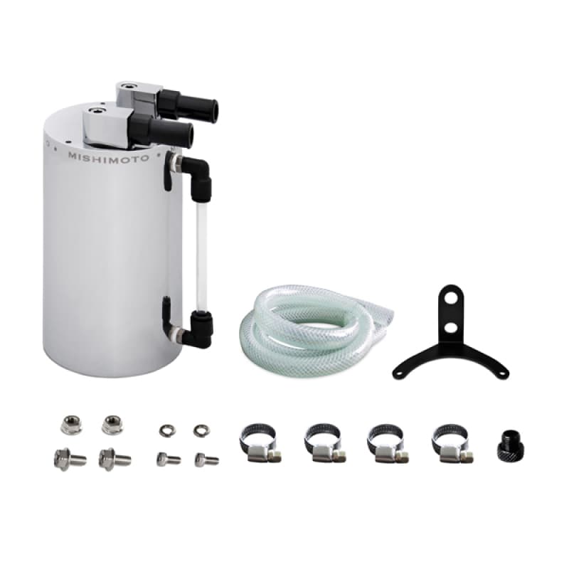 Mishimoto Aluminum Oil Catch Can Kit with Bracket and Fittings - Image 2