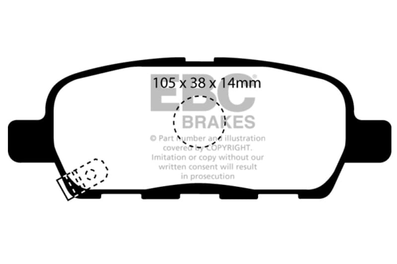 EBC Greenstuff Brake Pad Set for Premium Street Driving High Initial Effect