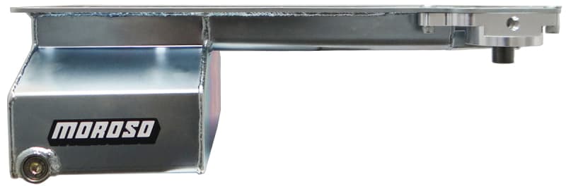Moroso Oil Pan for GM LS Swap 6.5qt Front Sump Steel with Spin-On Filter Adapter