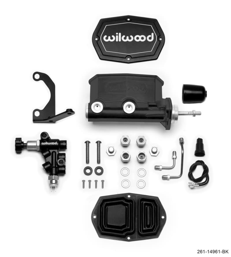Wilwood Compact Tandem Master Cylinder 7/8in Bore with Bracket and Valve