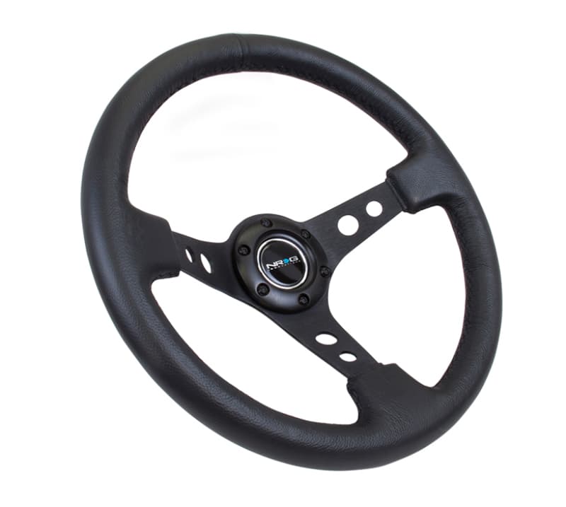 NRG Steering Wheel for Chevy C6 Reinforced 350mm Black Leather