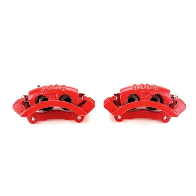 PowerStop Brake Calipers Pair Electrostatic Red Powder Coated