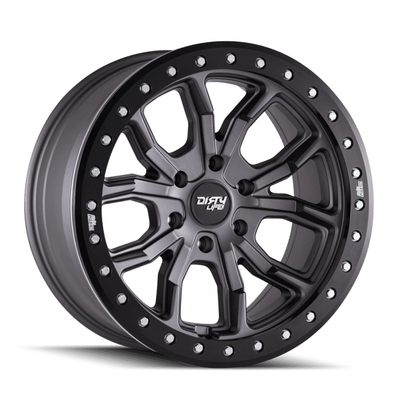 Dirty Life DT-1 17x9 5x127 Matte Gunmetal Wheel for Simulated Rashring