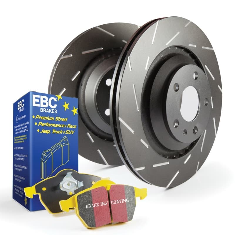 EBC Yellowstuff Brake Pad and USR Slotted Rotor Kit for Reduced Wind Noise