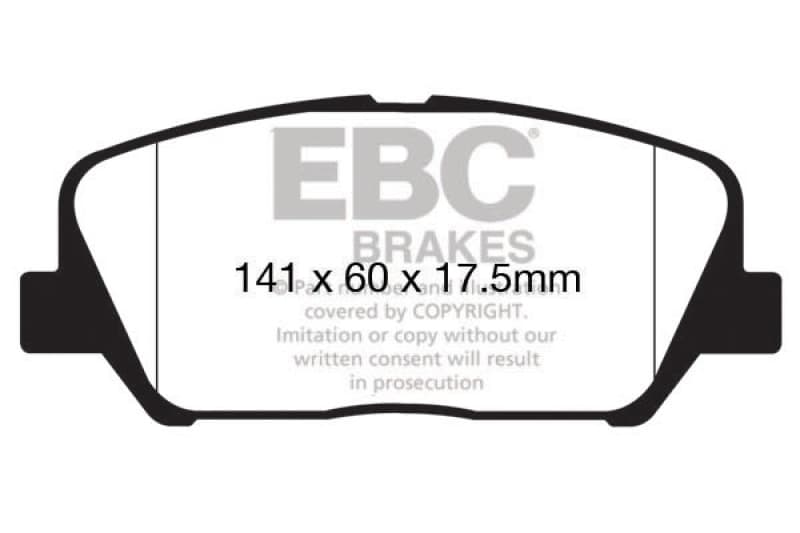 EBC Redstuff Brake Pad Set for Chevy C6 Synthetic Fiber Low Dust