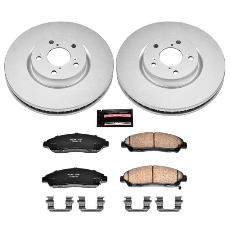 PowerStop Z17 Evolution Coated Rotor Brake Kit for Daily Vehicles with Low-Du...