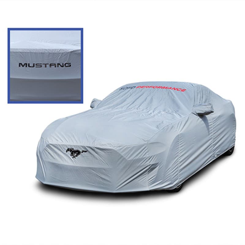 Ford Racing Car Cover for Ford Vehicles Gray with Performance Logo & Storage Bag