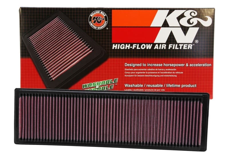 K&N Engineering Drop-In High-Flow Air Filter Washable Reusable - Image 4