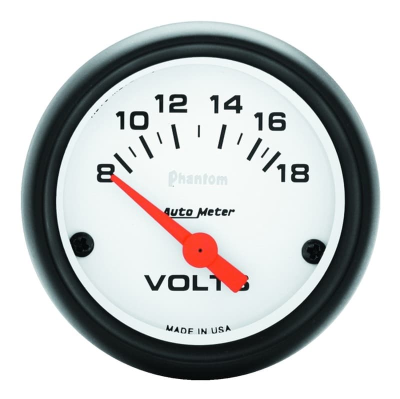 AutoMeter Phantom Voltage Gauge for Negative Ground Systems 8-18V