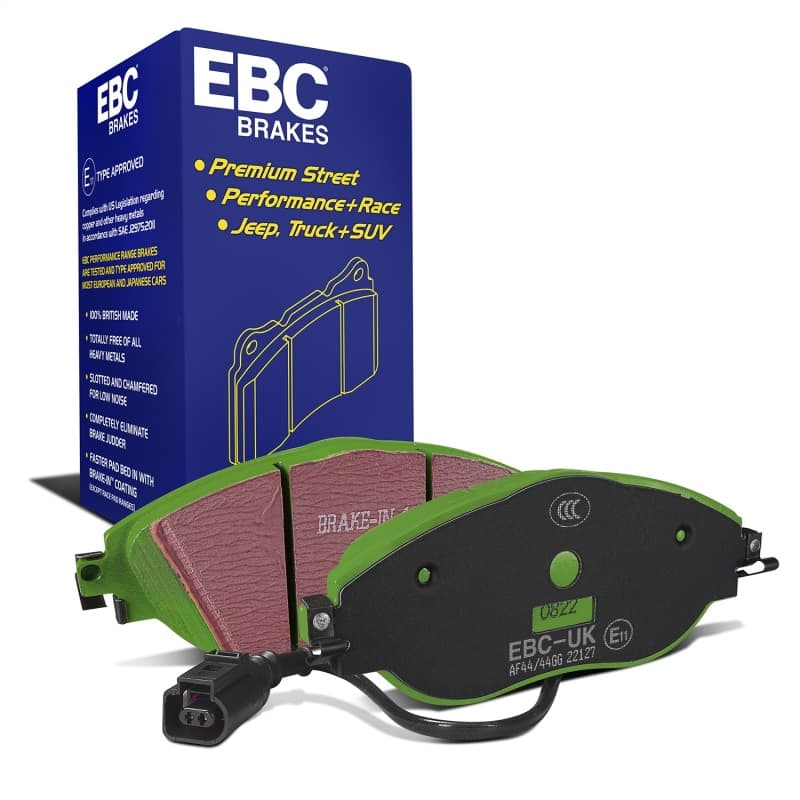EBC Greenstuff Brake Pad Set for Street Driving High Initial Effect 600°C