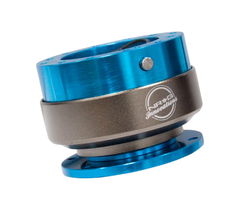 NRG Quick Release Gen 2.0 Blue Body Titanium Chrome Ring - Image 3