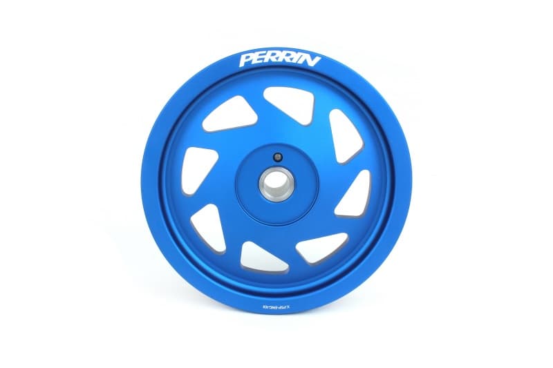 Perrin Performance Lightweight Crank Pulley for 19-21 Subaru WRX Blue