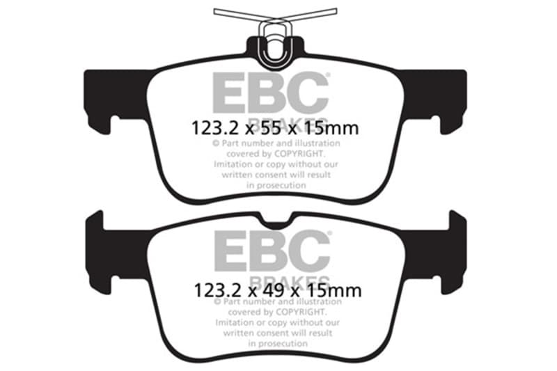 EBC Ultimax2 Brake Pad Set for Chevy C6 6-Piston Front - Image 2
