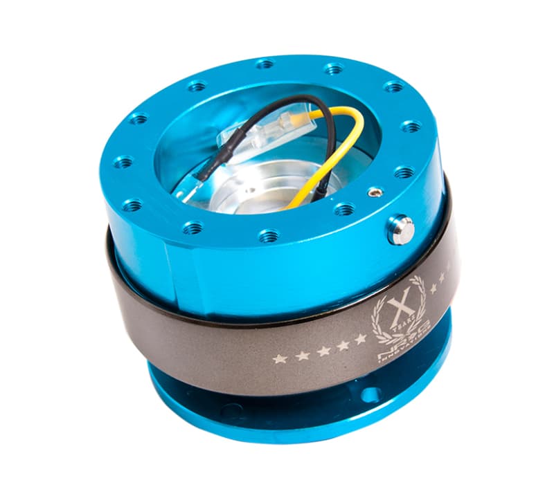 NRG Quick Release Gen 2.0 Blue Body Titanium Chrome Ring - Image 2