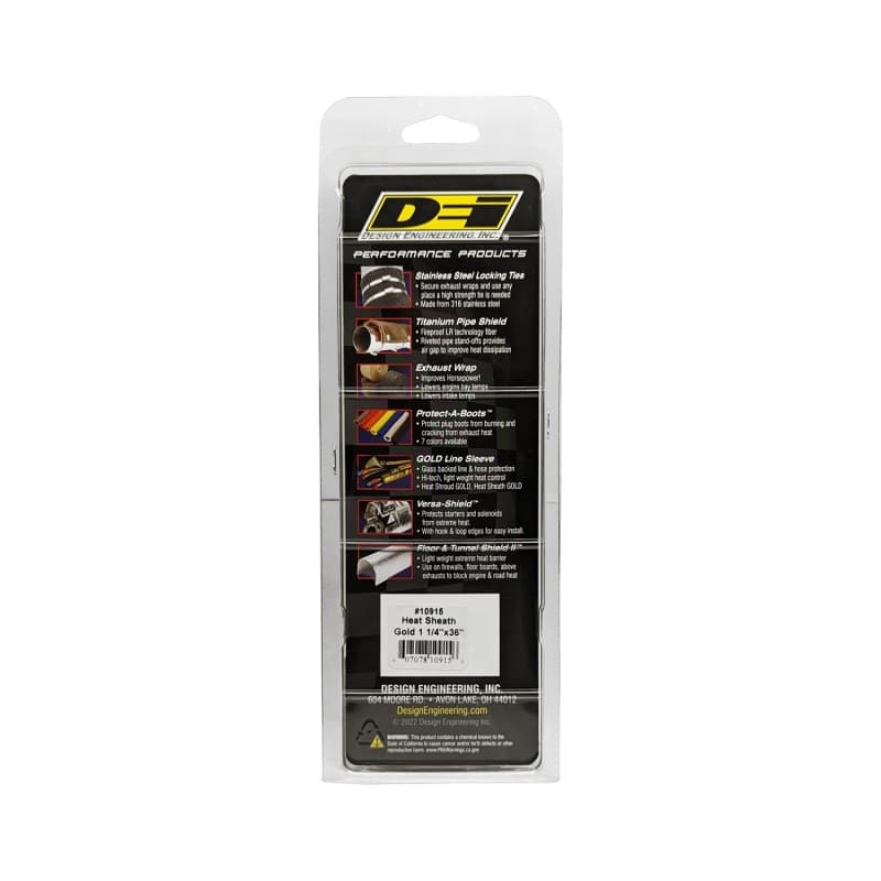DEI Heat Sheath GOLD High Temp Polyimide Sleeving Reflects Heat up to 800°F - Image 3
