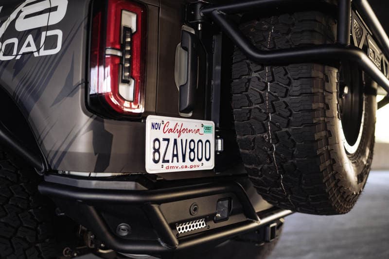 DV8 Offroad License Plate Relocation Bracket for 6th Gen Bronco Rear Tailgate - Image 2