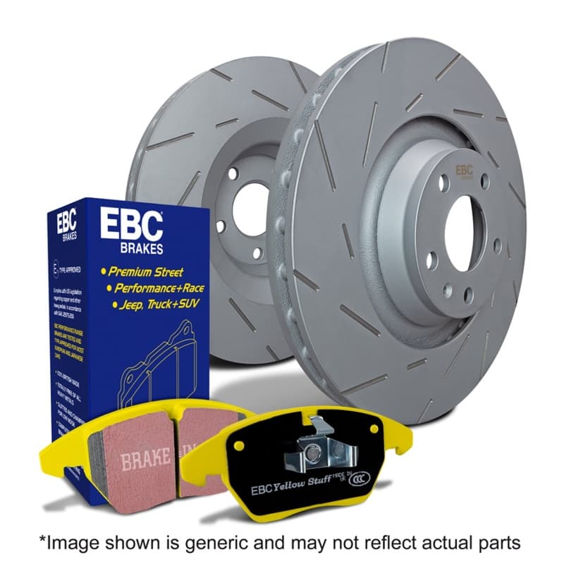 EBC USR Slotted Rotor Set for Front or Rear with Thermic Black Coating