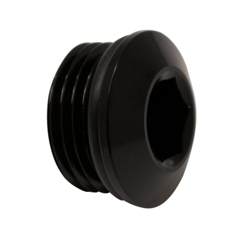 DeatschWerks 8AN ORB Male Plug Low Profile Internal Allen Hex Matte Black