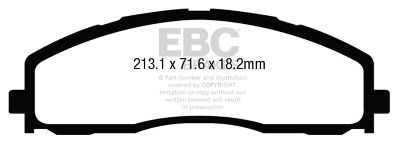EBC Extra Duty Brake Pad Set for Heavy Duty Use with High Friction ECO Material - Image 2