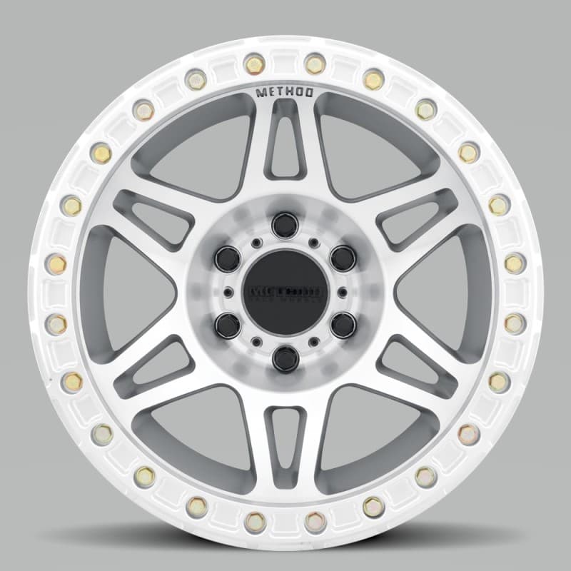 Method Wheels MR106 Beadlock 17x9 8x6.5 130.81mm CB Machined/Clear Coat