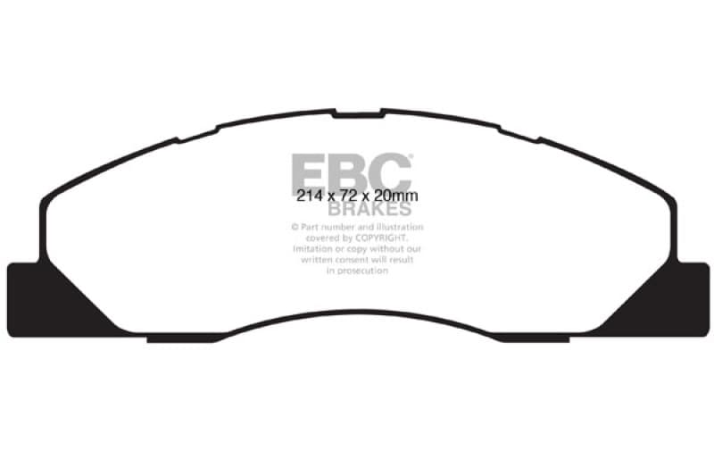 EBC Greenstuff Brake Pad Set for 4x4 Heavy Duty Low Wear Offroad Resistant