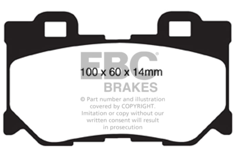EBC Yellowstuff Brake Pad Set for Street and Track Driving High Performance