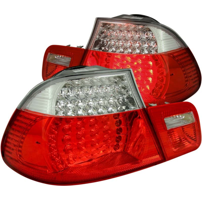 ANZO LED Taillight Assembly for 2Dr Models Pair Red/Clear Lens Plug & Play