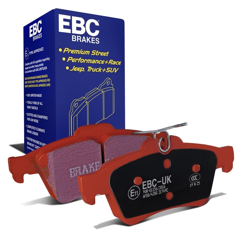 EBC Redstuff Brake Pad Set for Chevy C6 Low Dust Synthetic Fiber Ceramic