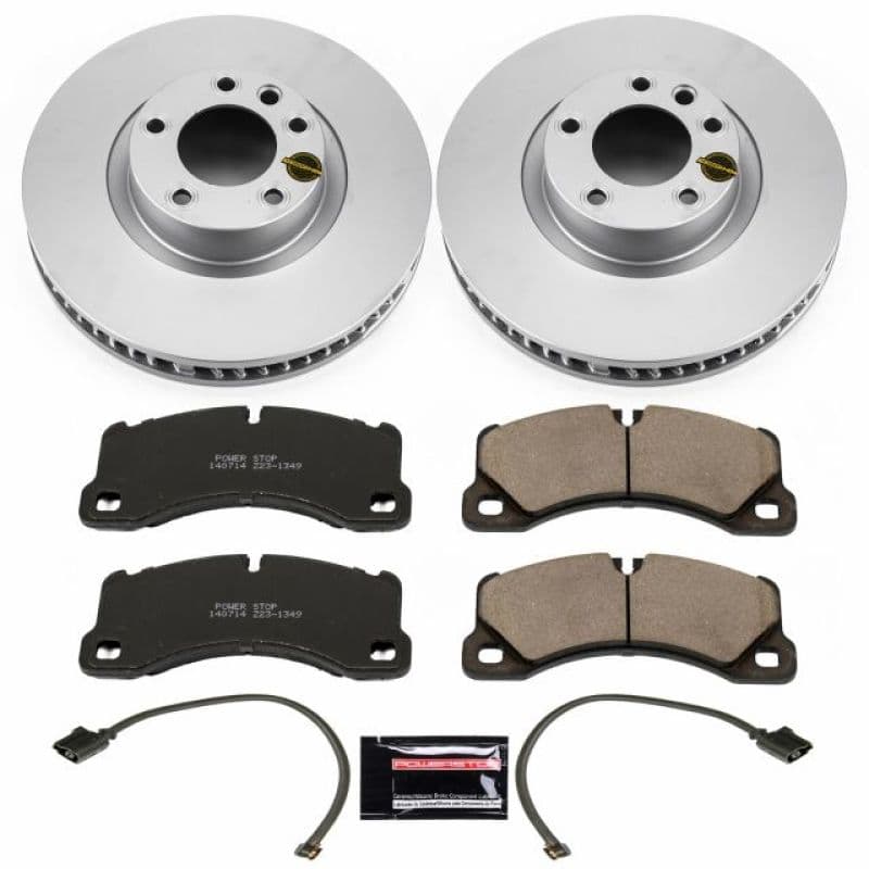 PowerStop Z23 Evolution Coated Rotor Brake Kit for European Vehicles Carbon-F...