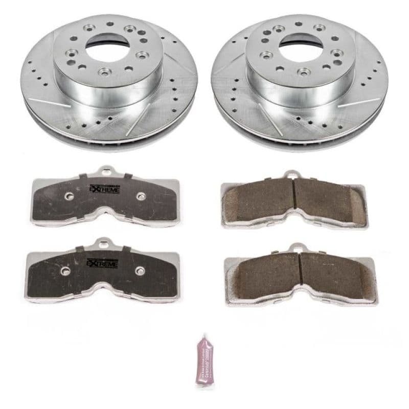 PowerStop Z26 Street Warrior Brake Kit for Muscle Cars Drilled Slotted Rotors...