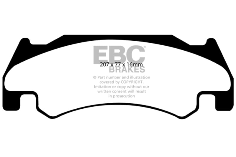 EBC Yellowstuff Brake Pad Set for Street & Track Driving High-Performance Ara...