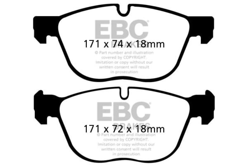 EBC Yellowstuff Brake Pad Set for Street & Track Driving High-Performance Com...