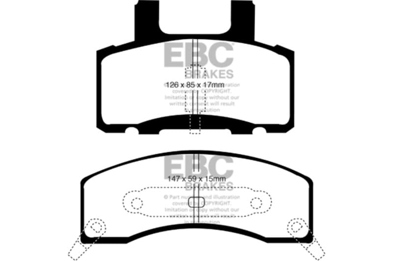 EBC Greenstuff Brake Pad Set for 4x4 Heavy Duty Low Wear Offroad Use - Image 2