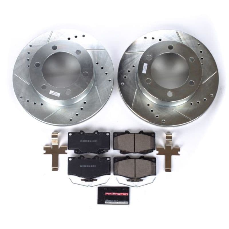 PowerStop Z23 Evolution Sport Brake Kit for Daily Driver with Carbon-Fiber Ce...