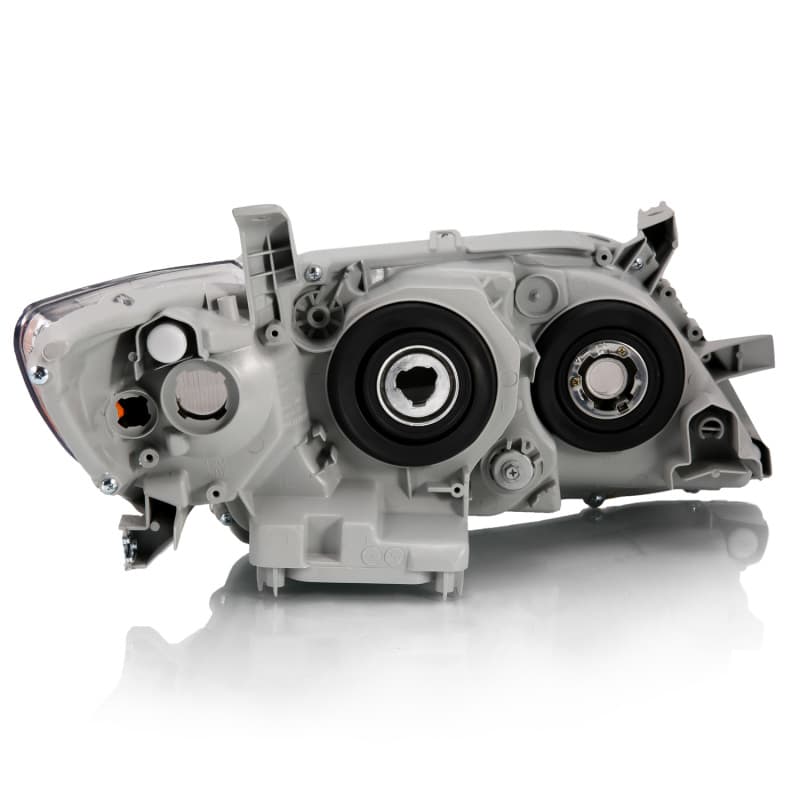 ANZO Projector Headlight Set for Chevy C6 Clear Lens Chrome Housing Pair - Image 3