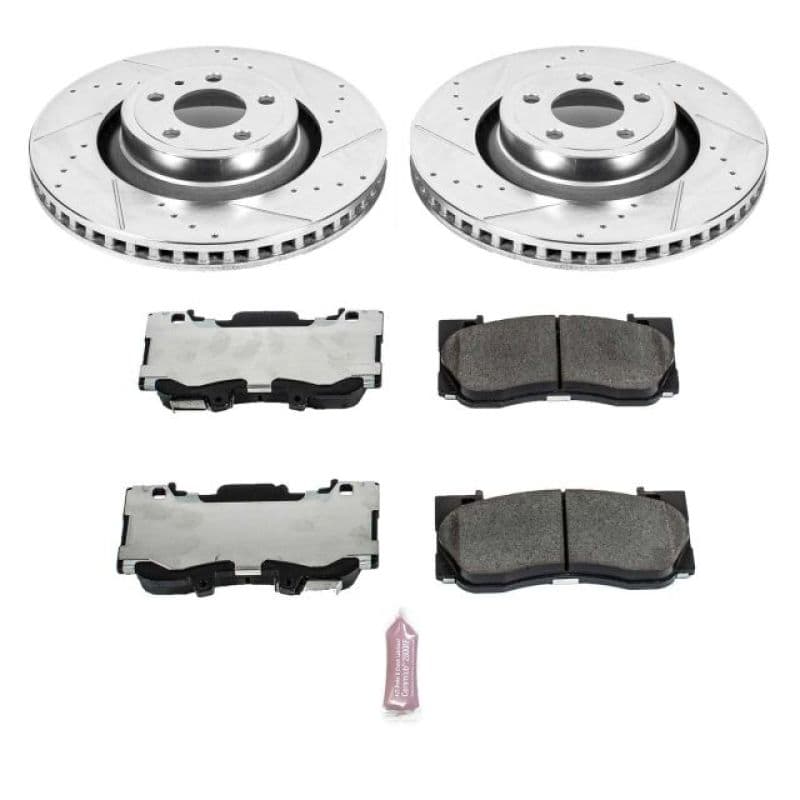PowerStop Z26 Street Warrior Brake Kit for Muscle Cars Drilled Slotted Rotors...