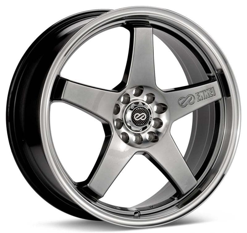 Enkei EV5 17x7 5x100/114.3 38mm Offset Hyper Black Wheel - Image 2