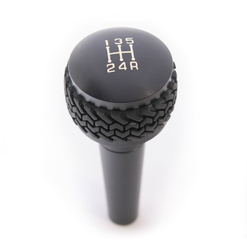 DV8 Offroad Shift Knob for 1997-06 Jeep TJ Billet Aluminum Tired Tread Grip - Image 2