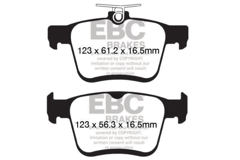 EBC Greenstuff Brake Pad Set for 4x4 Heavy Duty Low Wear Offroad Resistant